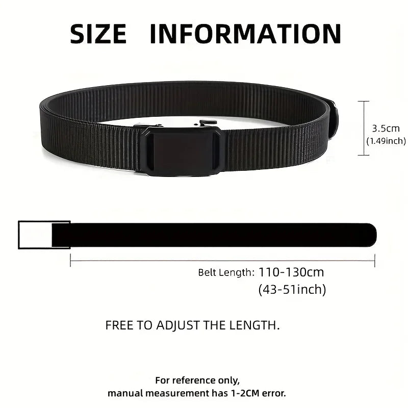 Tactical Canvas Belt with Automatic Buckle