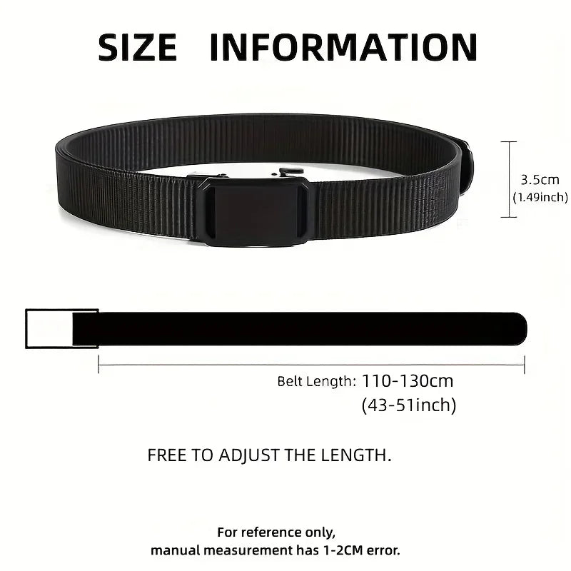 Tactical Canvas Belt with Automatic Buckle
