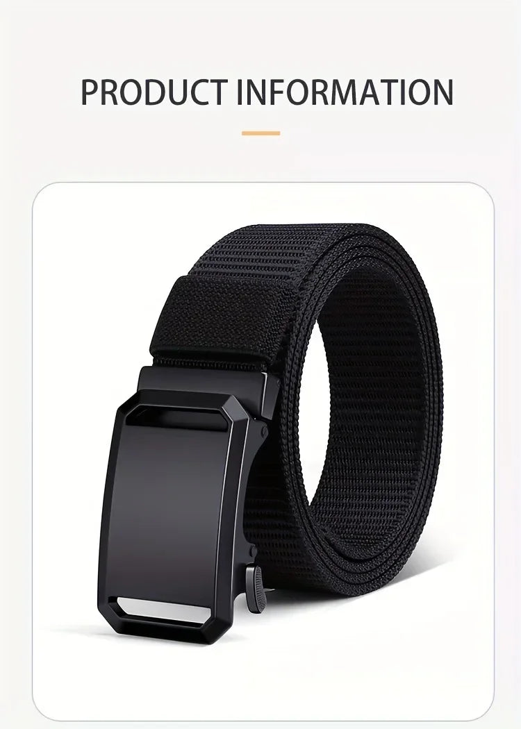 Tactical Canvas Belt with Automatic Buckle