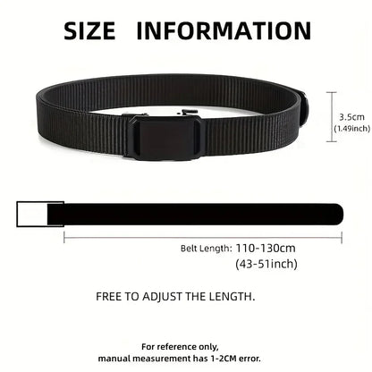 Tactical Canvas Belt with Automatic Buckle