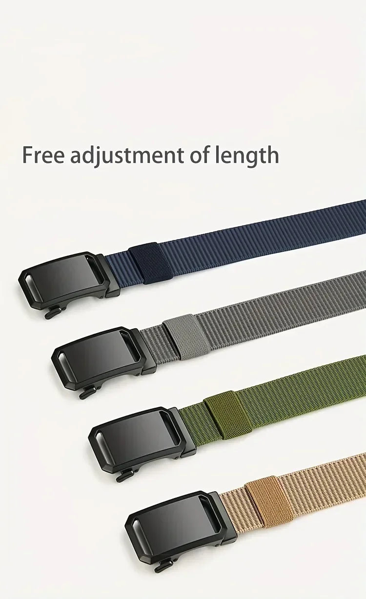 Tactical Canvas Belt with Automatic Buckle