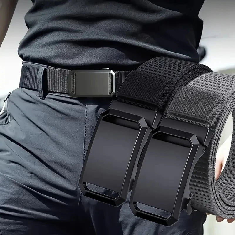 Tactical Canvas Belt with Automatic Buckle