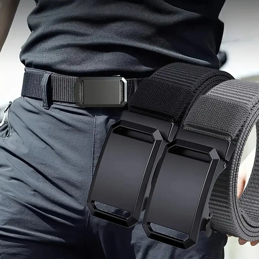 Tactical Canvas Belt with Automatic Buckle