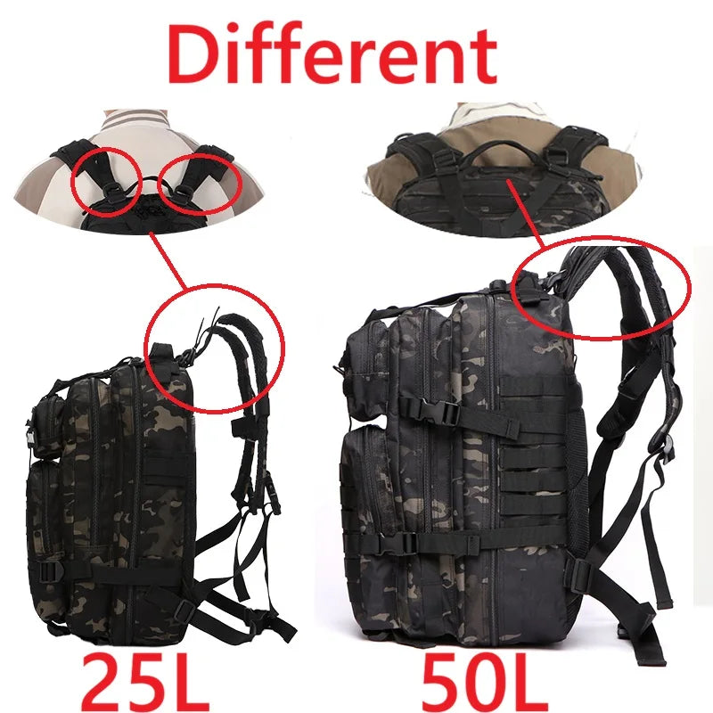 Tactical Outdoor Backpack – 25L / 50L