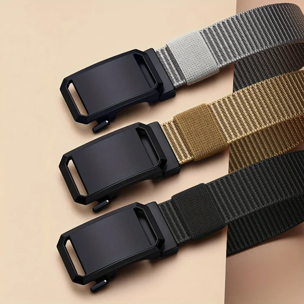 Tactical Canvas Belt with Automatic Buckle