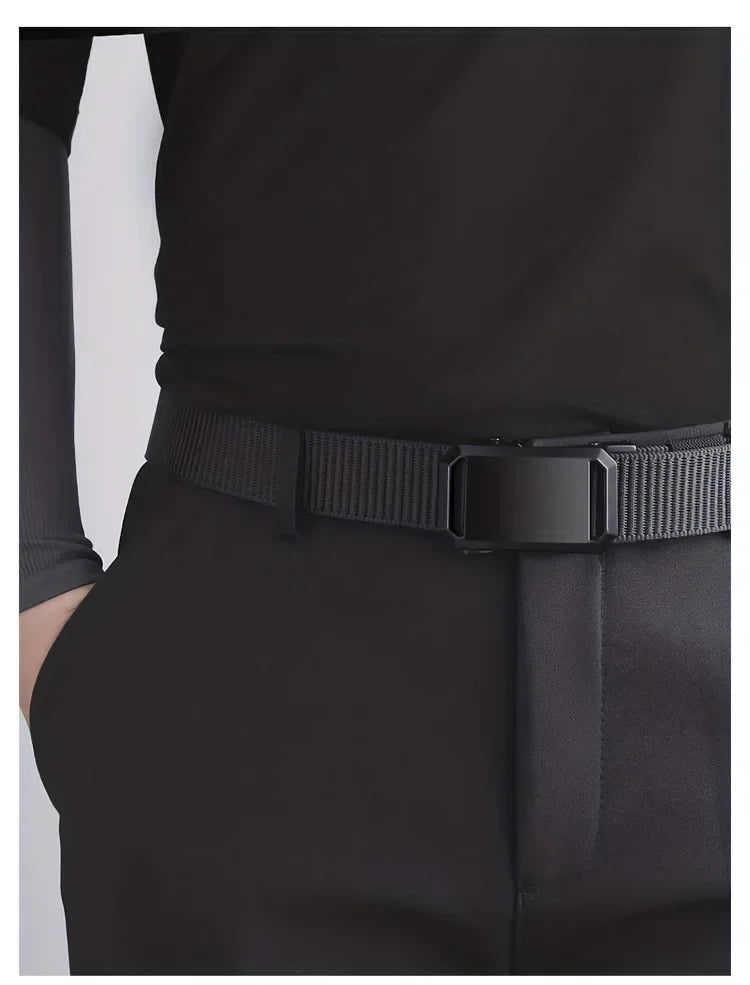 Tactical Canvas Belt with Automatic Buckle