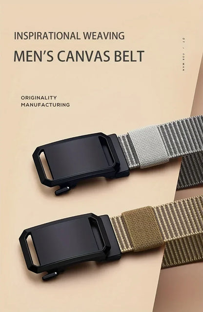 Tactical Canvas Belt with Automatic Buckle